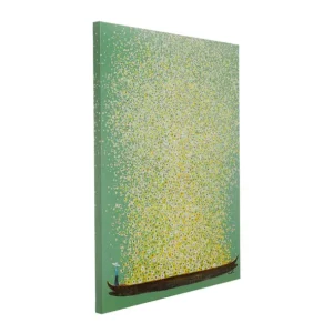 Best KARE Design Canvas Picture Flower Boat Green Yellow 80x100cm