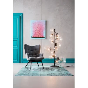 Sale KARE Design Canvas Picture Flower Boat Blue Pink 80x100cm