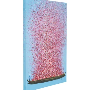 Sale KARE Design Canvas Picture Flower Boat Blue Pink 80x100cm