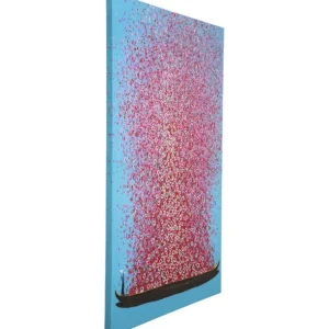 Sale KARE Design Canvas Picture Flower Boat Blue Pink 120x160cm