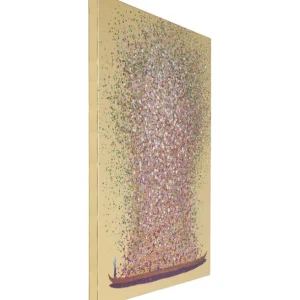 Clearance KARE Design Canvas Picture Flower Boat Gold Pink 120x160cm