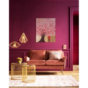 Online KARE Design Canvas Picture Flower Couple Gold Pink 80x100cm