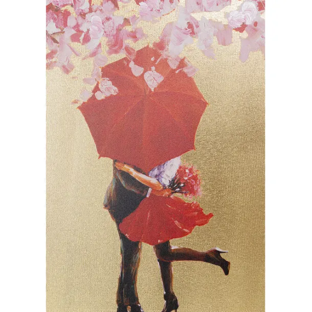 canvas_picture_flower_cou_3.webp Online KARE Design Canvas Picture Flower Couple Gold Pink 80x100cm