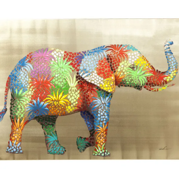canvas_picture_flower_ele_0.webp Outlet KARE Design Canvas Picture Flower Elefant 120x90cm