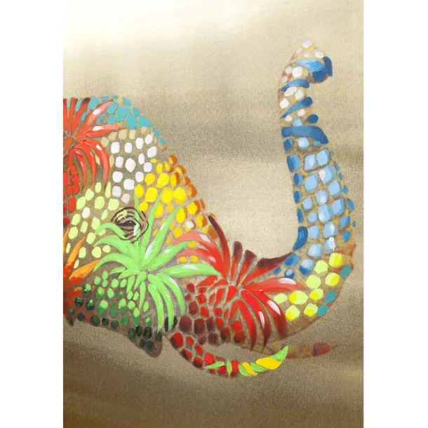 canvas_picture_flower_ele_6.webp Outlet KARE Design Canvas Picture Flower Elefant 120x90cm