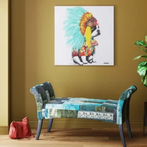 Best KARE Design Canvas Picture Headdress Dog 80x80cm