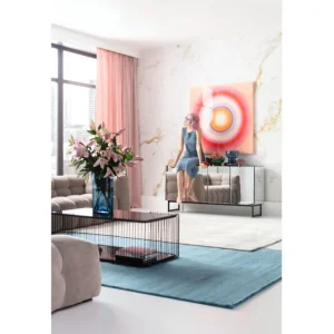 Outlet KARE Design Canvas Picture Tendency Circle Pink 120x120cm
