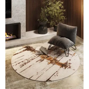 Online KARE Design Carpet Abstract Grey Line Ø200cm