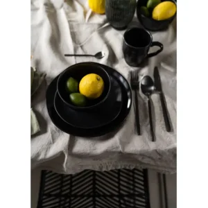 Online KARE Design Cereal Bowl Organic Black Ø15cm