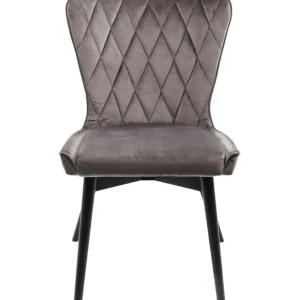 Clearance KARE Design Chair Black Marshall Velvet Grey