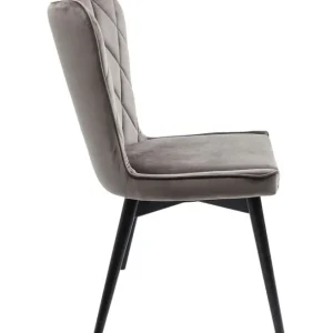 Clearance KARE Design Chair Black Marshall Velvet Grey