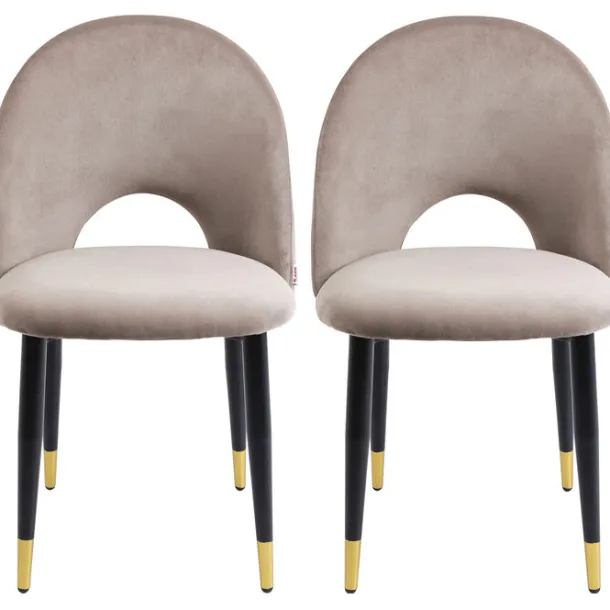 chair_iris_velvet_taupe_s_0.webp Best KARE Design Chair Iris Velvet Taupe (2/Set)