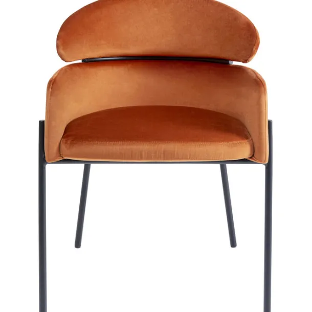 chair_with_armrest_alexia_0.webp Hot KARE Design Chair with Armrest Alexia Velvet Orange