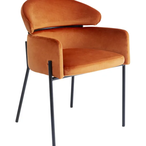 chair_with_armrest_alexia_2.webp Hot KARE Design Chair with Armrest Alexia Velvet Orange