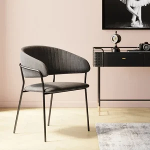 Discount KARE Design Chair with Armrest Belle Anthracite (2/Set)