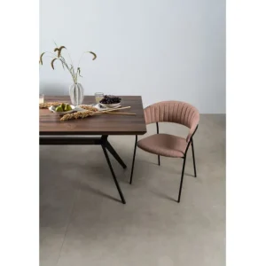 Fashion KARE Design Chair with Armrest Belle Rose (2/Set)
