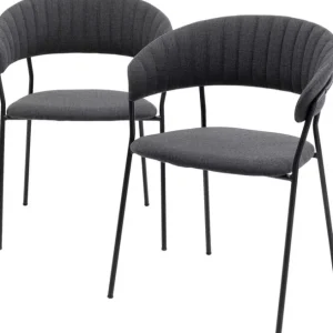 Discount KARE Design Chair with Armrest Belle Anthracite (2/Set)