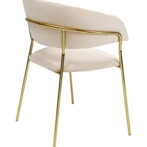 Best KARE Design Chair with Armrest Belle Velvet Cream (2/Set)