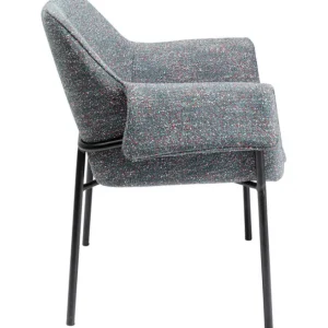 New KARE Design Chair with Armrest Bess Grey Flitter