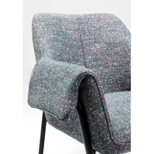 New KARE Design Chair with Armrest Bess Grey Flitter