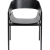 Fashion KARE Design Chair with Armrest Biarritz Black