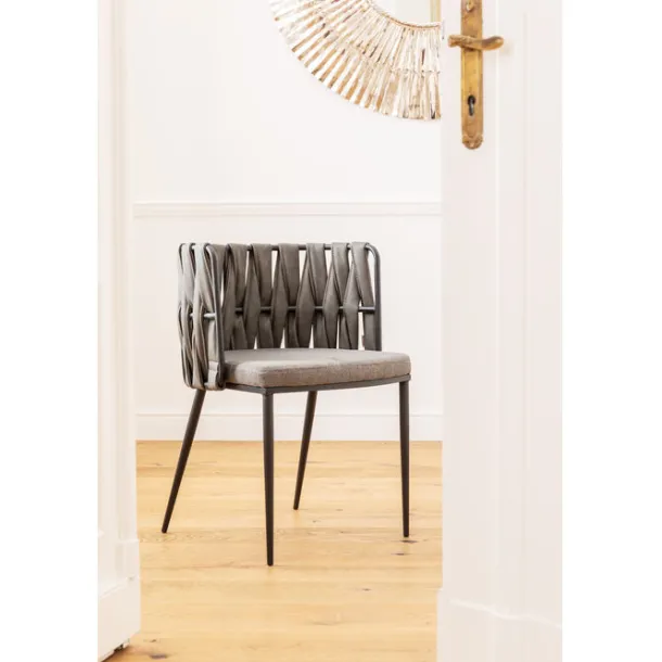 chair_with_armrest_cheeri_2.webp Sale KARE Design Chair with Armrest Cheerio Grey incl. cushion