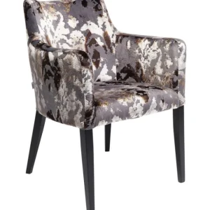 Clearance KARE Design Chair with Armrest Dark Brown Mode Sublime