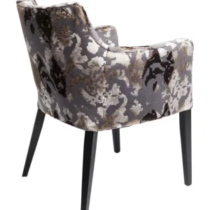 Clearance KARE Design Chair with Armrest Dark Brown Mode Sublime