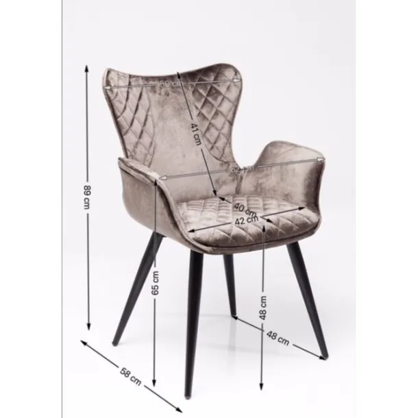 chair_with_armrest_dream__7.webp Clearance KARE Design Chair with Armrest Dream Brown