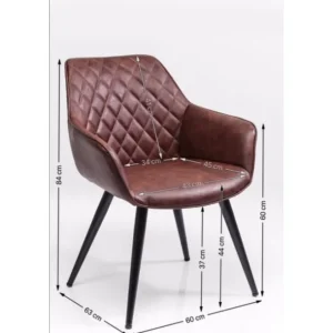 Outlet KARE Design Chair with Armrest Harry Brown