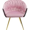 Outlet KARE Design Chair with Armrest Knot Mauve