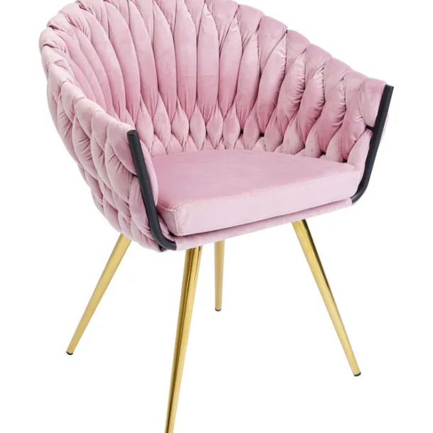 chair_with_armrest_knot_m_1.webp Outlet KARE Design Chair with Armrest Knot Mauve