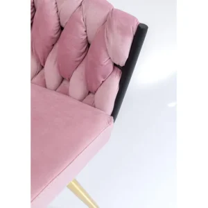 Outlet KARE Design Chair with Armrest Knot Mauve