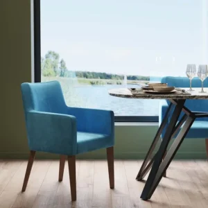 Sale KARE Design Chair with Armrest Mode Velvet Petrol