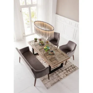 New KARE Design Chair with Armrest Mode Velvet Grey