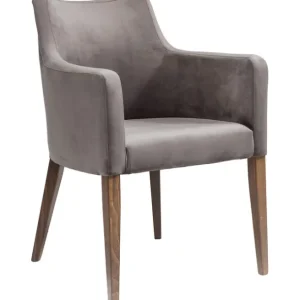 New KARE Design Chair with Armrest Mode Velvet Grey