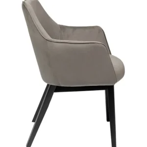 Discount KARE Design Chair with Armrest Modino Velvet Grey