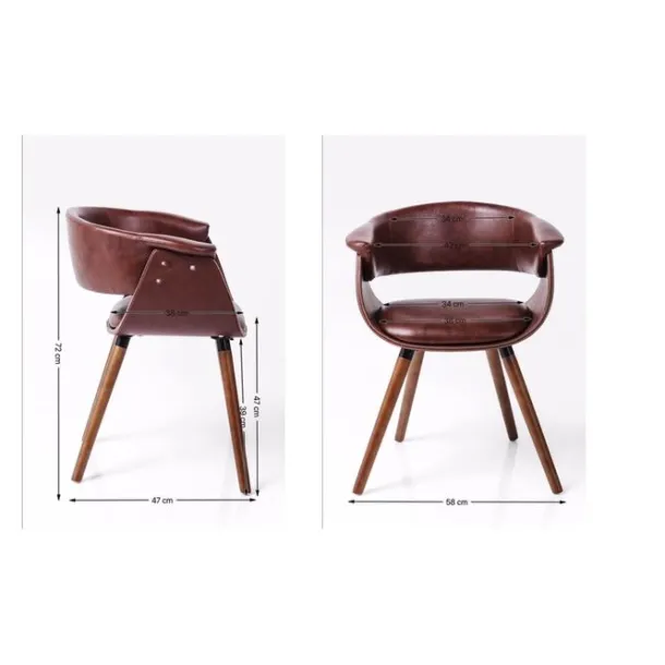 chair_with_armrest_nougat_4.webp Outlet KARE Design Chair with Armrest Nougat