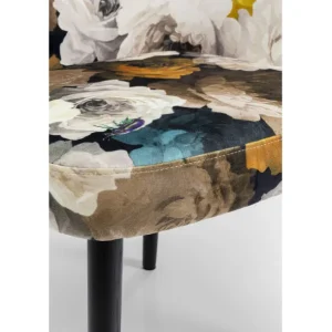 Fashion KARE Design Chair with Armrest Peony Flower Yellow