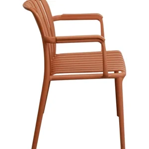 Discount KARE Design Chair with Armrest Porto Santo Terracotta