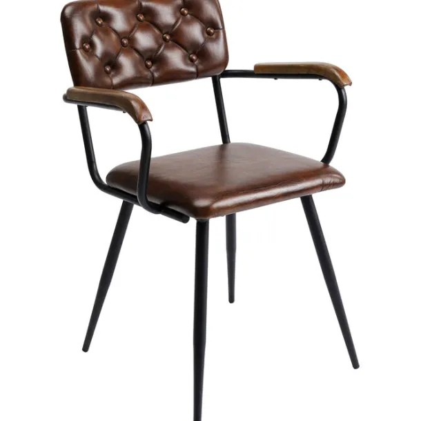 chair_with_armrest_salsa__2.webp New KARE Design Chair with Armrest Salsa Leather Brown