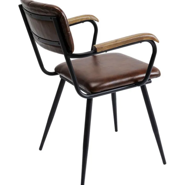 chair_with_armrest_salsa__3.webp New KARE Design Chair with Armrest Salsa Leather Brown