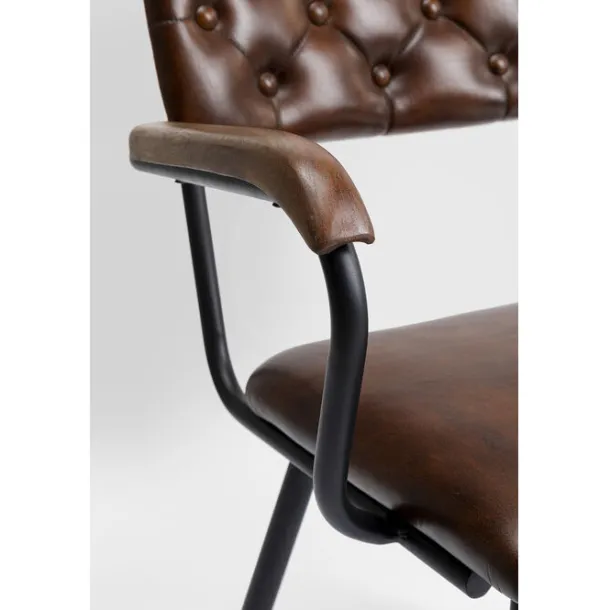 chair_with_armrest_salsa__6.webp New KARE Design Chair with Armrest Salsa Leather Brown