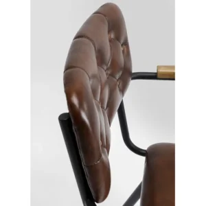 New KARE Design Chair with Armrest Salsa Leather Brown