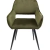 Discount KARE Design Chair with Armrest San Francisco Dark Green