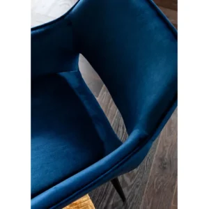 Best KARE Design Chair with Armrest San Francisco Blue