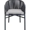 Hot KARE Design Chair with Armrest Santanyi Dark Grey