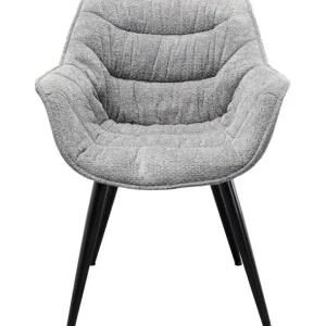 Online KARE Design Chair with Armrest Thelma Melange Grey