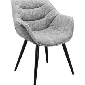 Online KARE Design Chair with Armrest Thelma Melange Grey