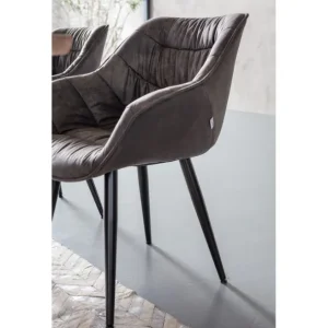 Outlet KARE Design Chair with Armrest Thelma Grey